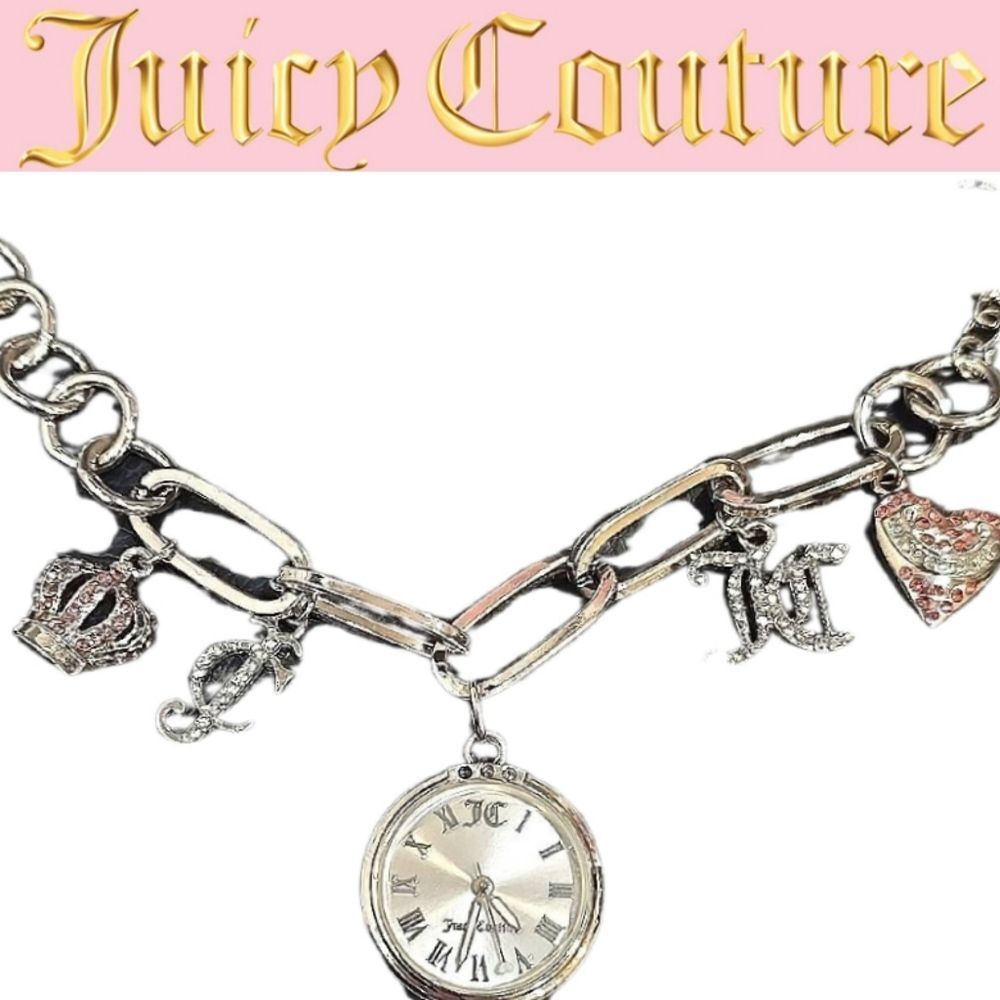 Juicy Couture Rhinestone Charm‎ Bracelet Watch